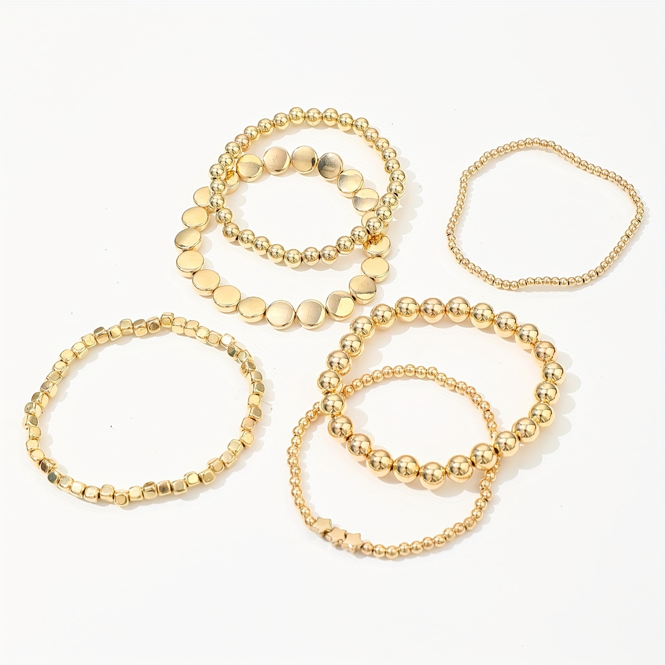 CCB Plastic Beaded Bracelet Set with Starlight Surface Bead Combination Kit